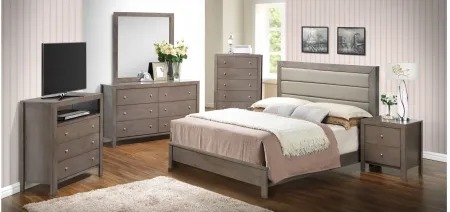Burlington Upholstered Bed in Gray by Glory Furniture