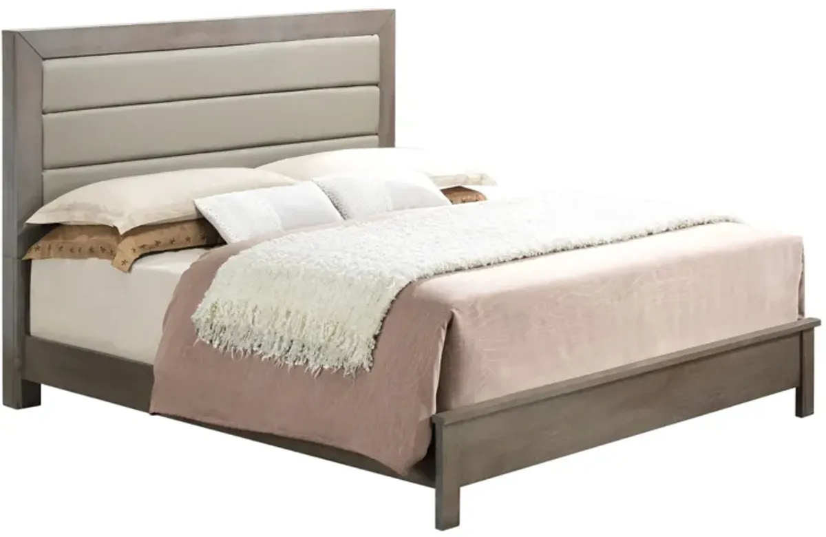 Burlington Upholstered Bed in Gray by Glory Furniture