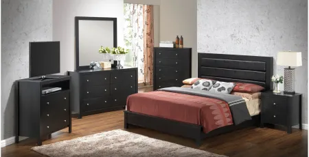 Burlington Upholstered Bed in Black by Glory Furniture