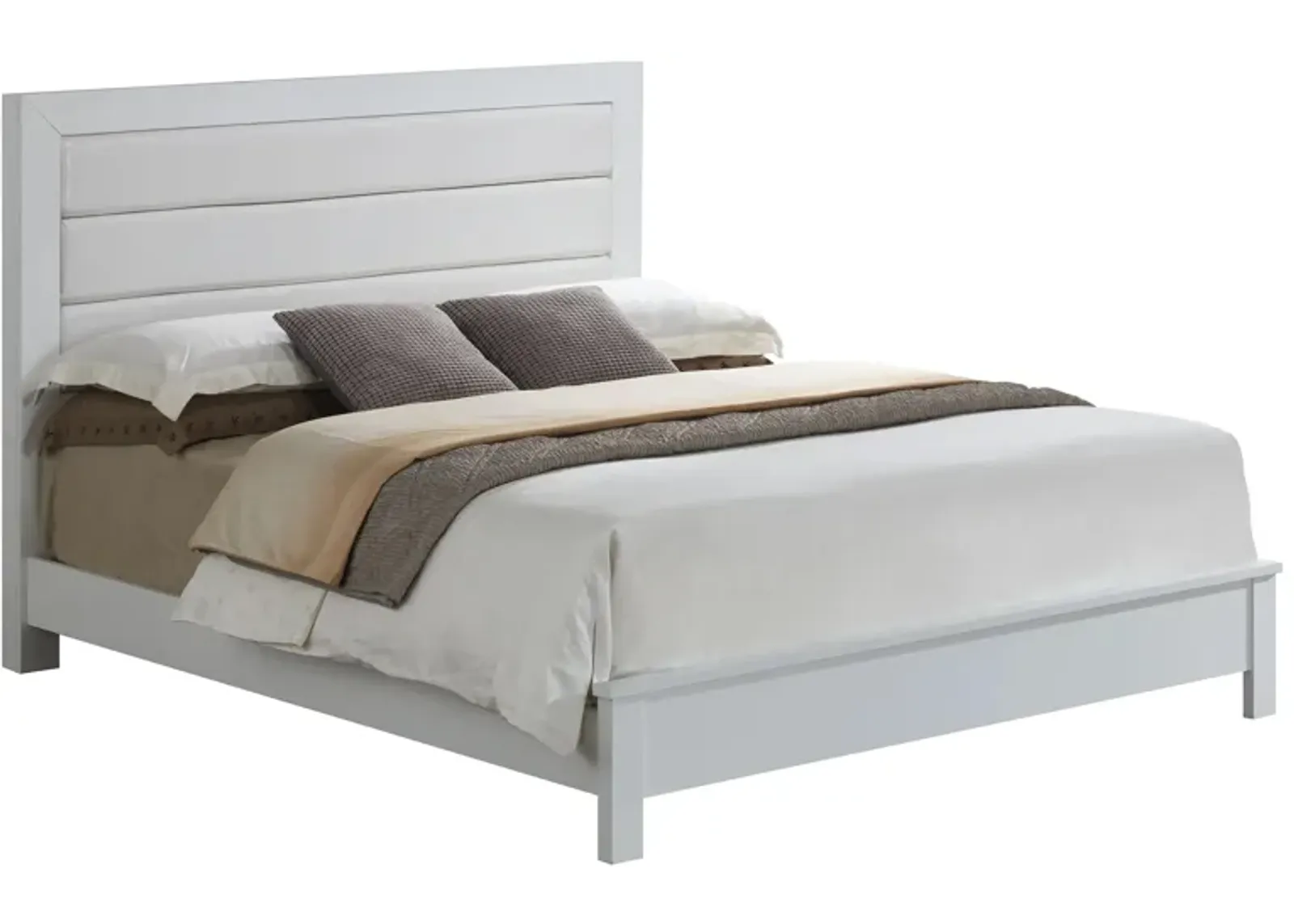 Burlington Upholstered Bed in White by Glory Furniture