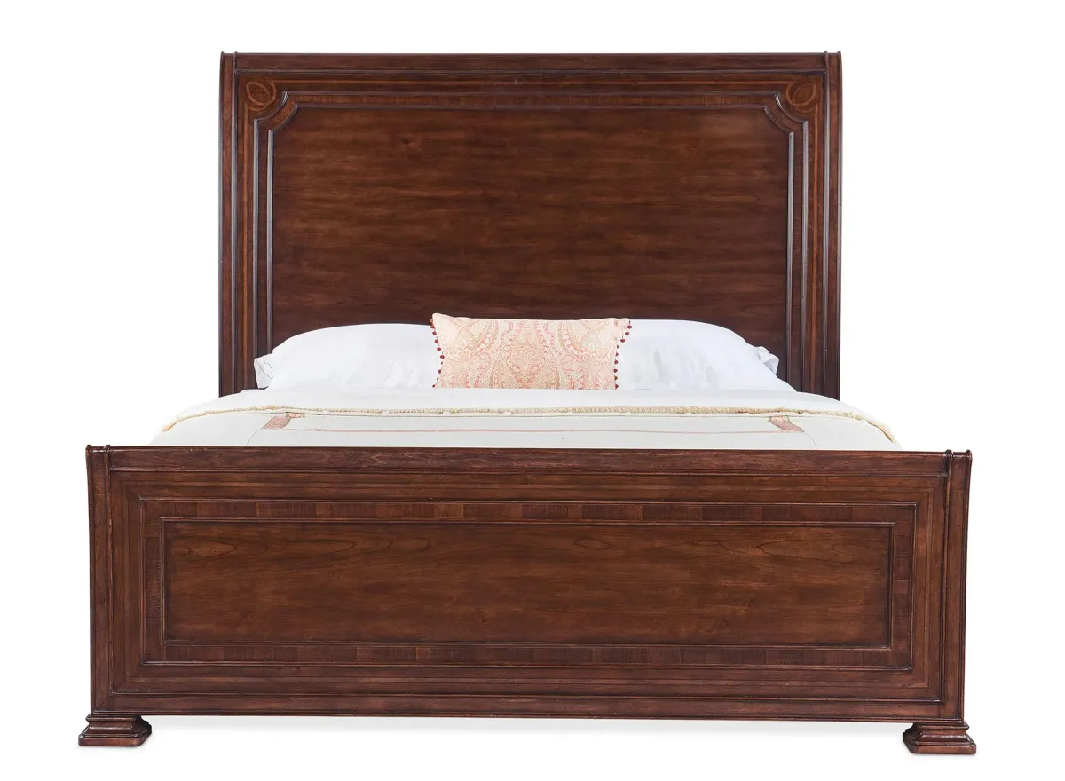 Charleston Cal King Sleigh Bed in Maraschino Cherry by Hooker Furniture