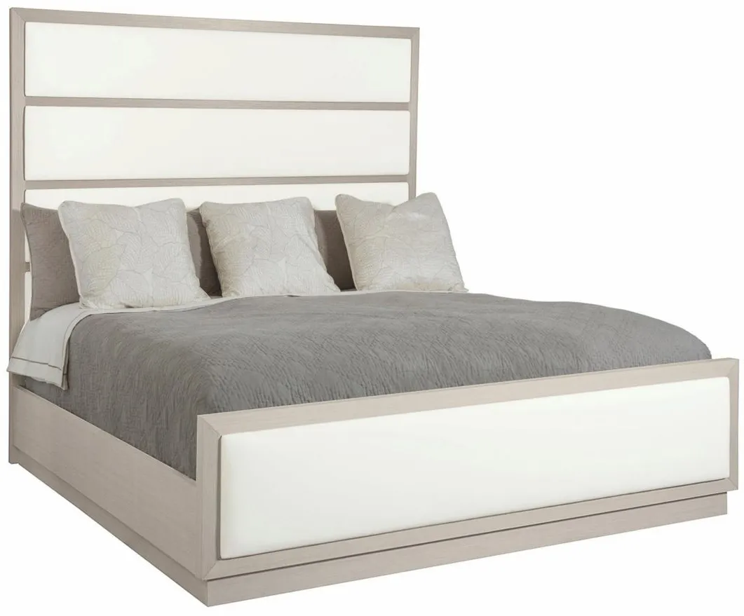 Axiom king size Bed in Linear Grey by Bernhardt