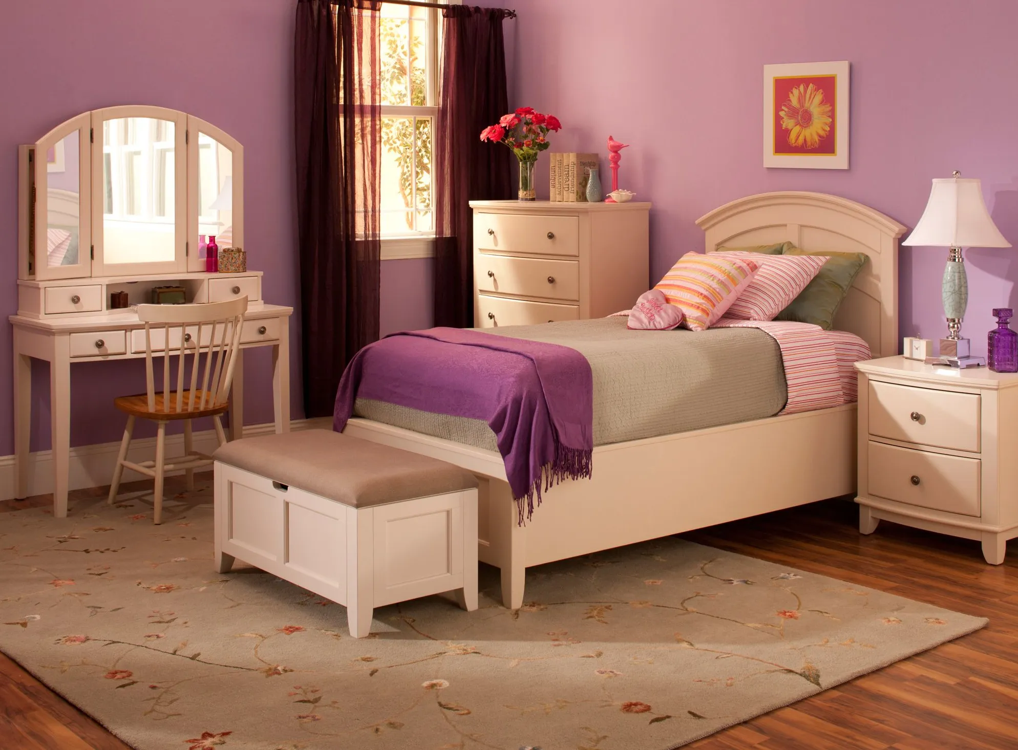 Kylie Youth Platform Bed in Cream by Bellanest