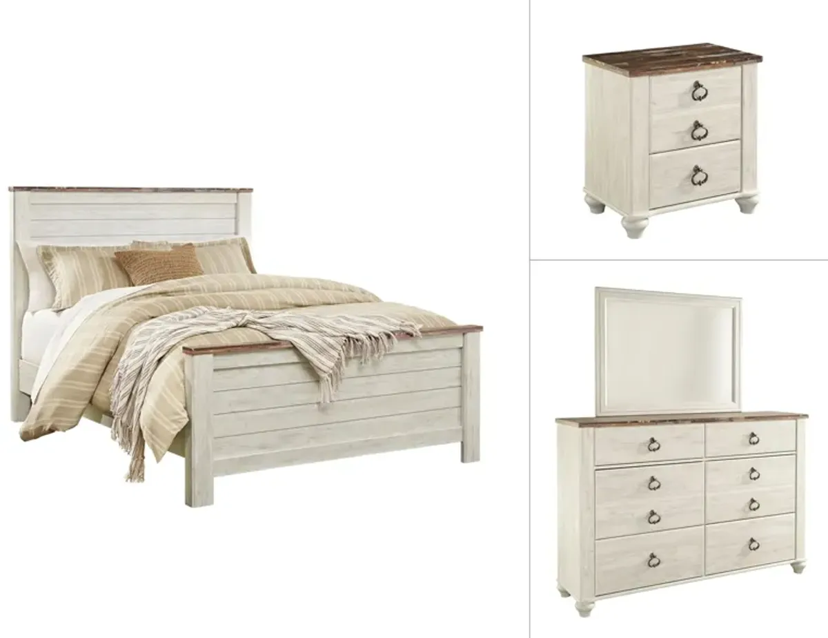 Collingwood 4-pc. Bedroom Set in Whitewash by Ashley Furniture