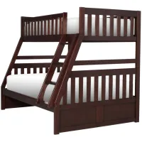 Belisar Twin-Over-Full Bunk Bed in Cherry by Bellanest