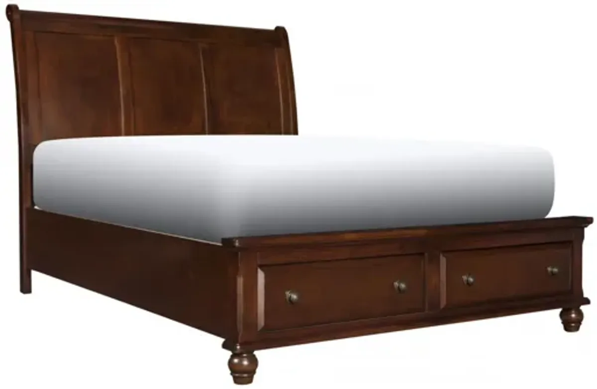 Clarion Platform Storage Bed in Brown Cherry by Bellanest