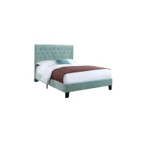 Contreras Upholstered Bed in light blue by Emerald Home Furnishings