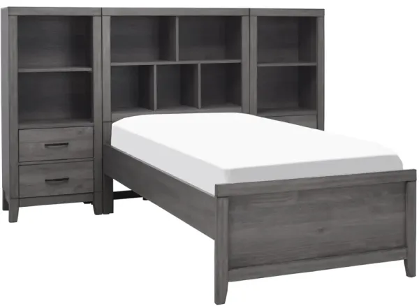 Piper Bed w/ 2 Bookshelf Nightstands