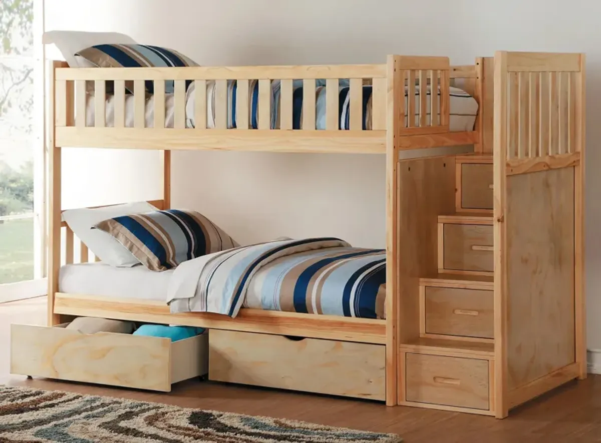 Carissa Bunk Bed With Storage & Staircase