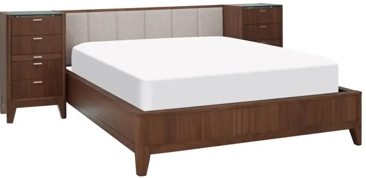 Kerrigan Bed W/ Nightstand Piers