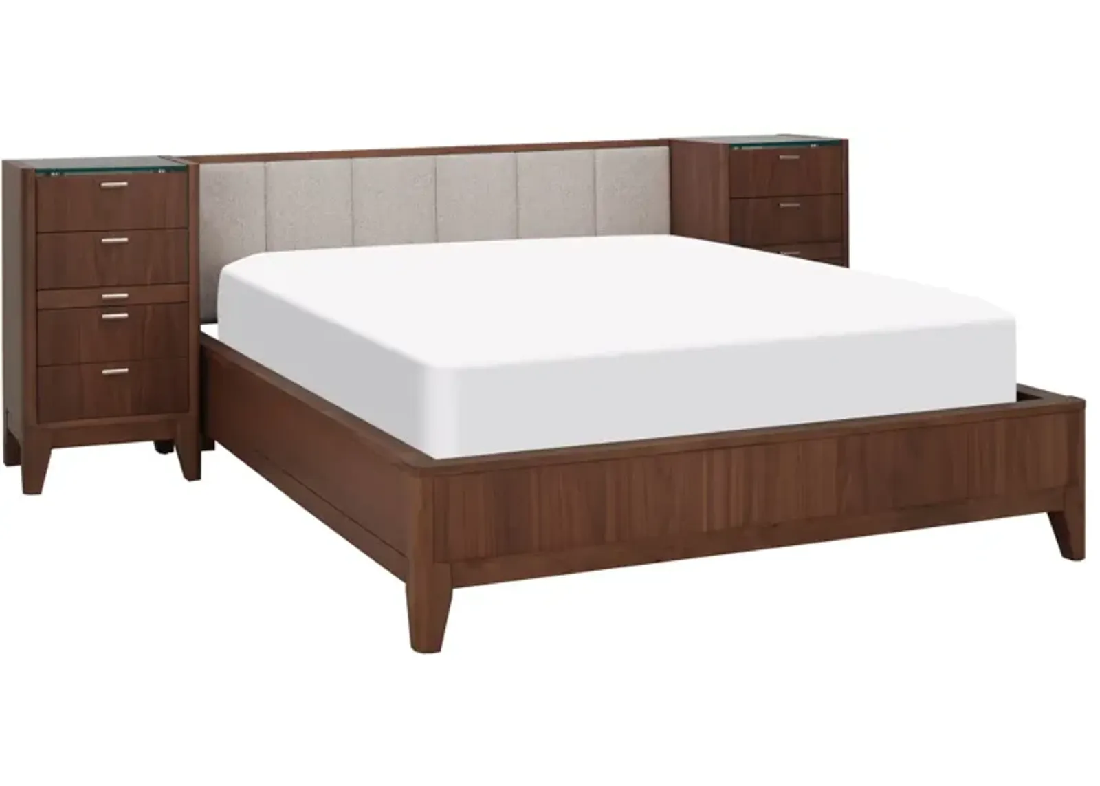 Kerrigan Bed W/ Nightstand Piers in Brown by Davis Intl.