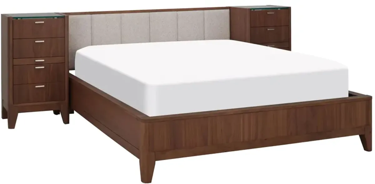 Kerrigan Bed W/ Nightstand Piers