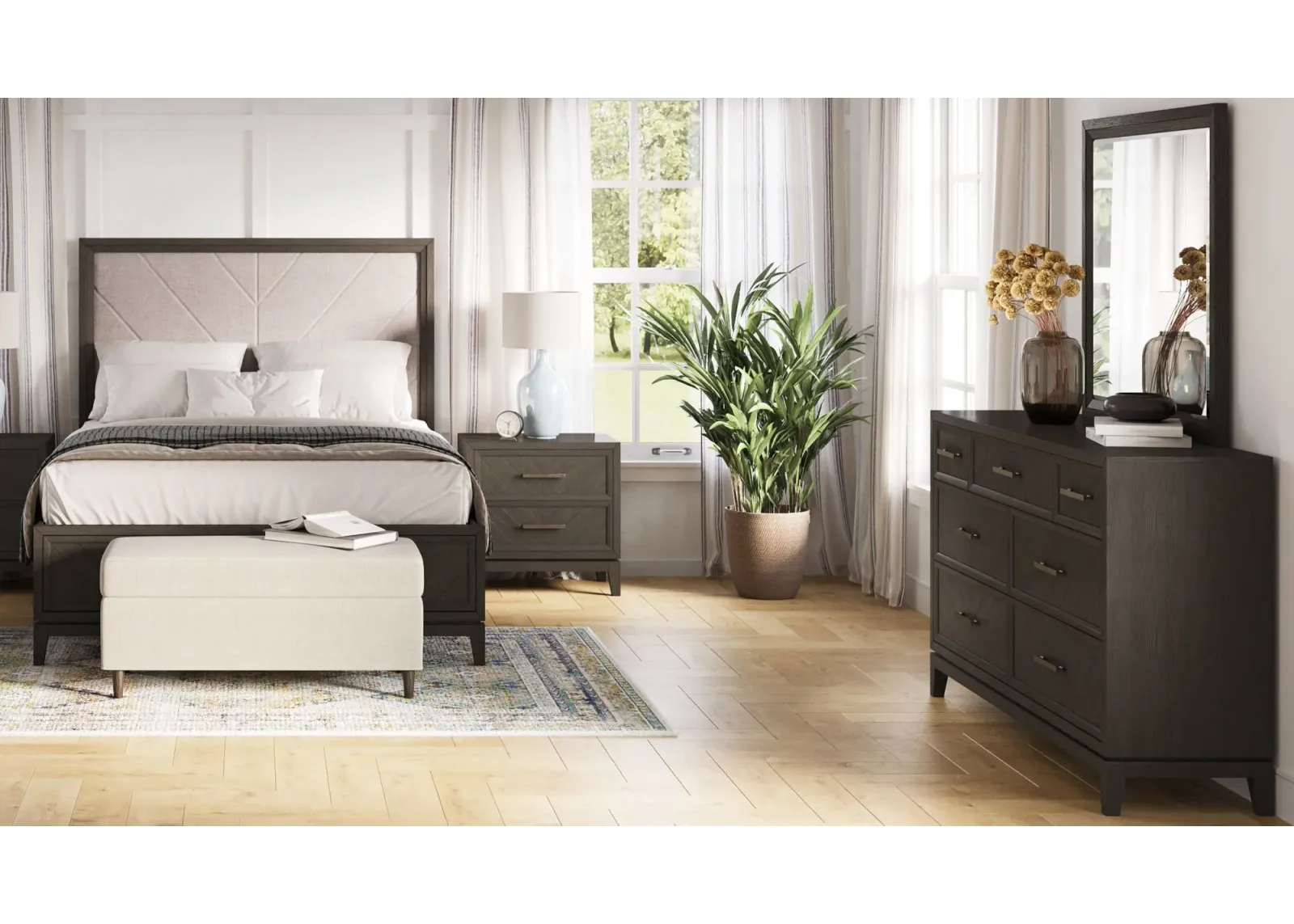 Bari 4-pc. Bedroom Set in Smoke by Najarian