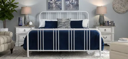 Everly Metal Bed in White by Hillsdale Furniture