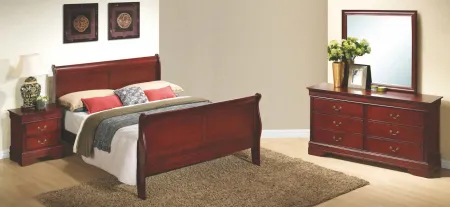 Rossie 4-pc. Bedroom Set in Cherry by Glory Furniture