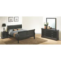 Rossie 4-pc. Bedroom Set in Black by Glory Furniture