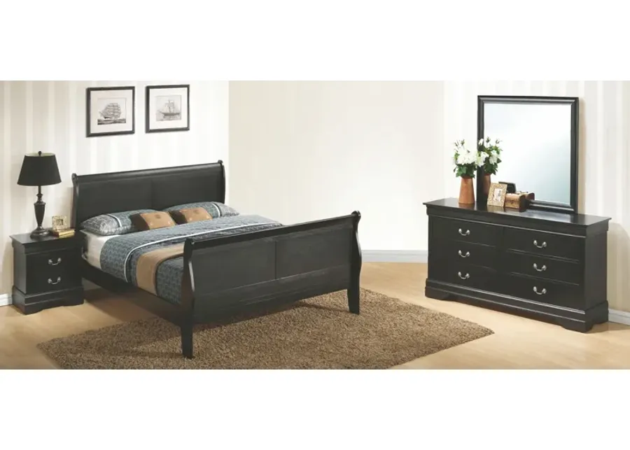 Rossie 4-pc. Bedroom Set in Black by Glory Furniture