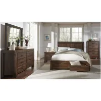Middlefield 4-pc. Storage Bedroom Set in Brick Brown by Bellanest