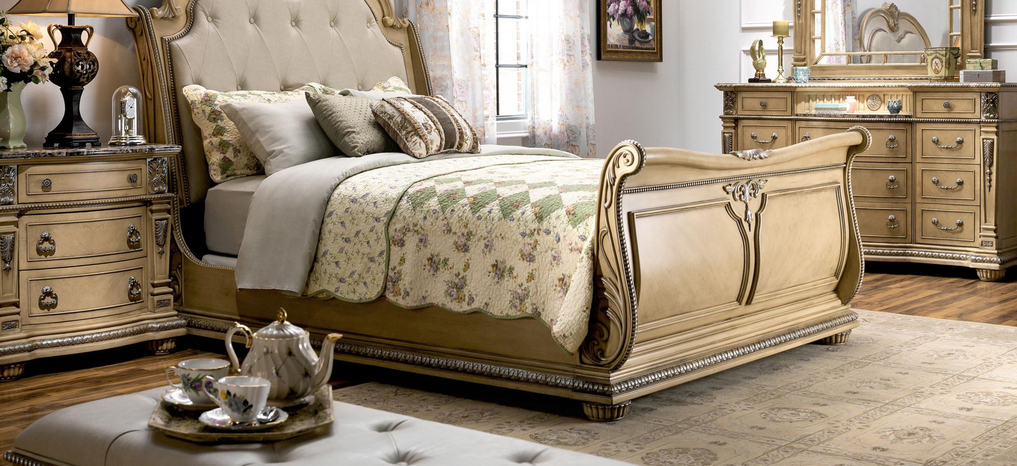 Wilshire 4-pc. Bedroom Set in Bisque by Davis Intl.