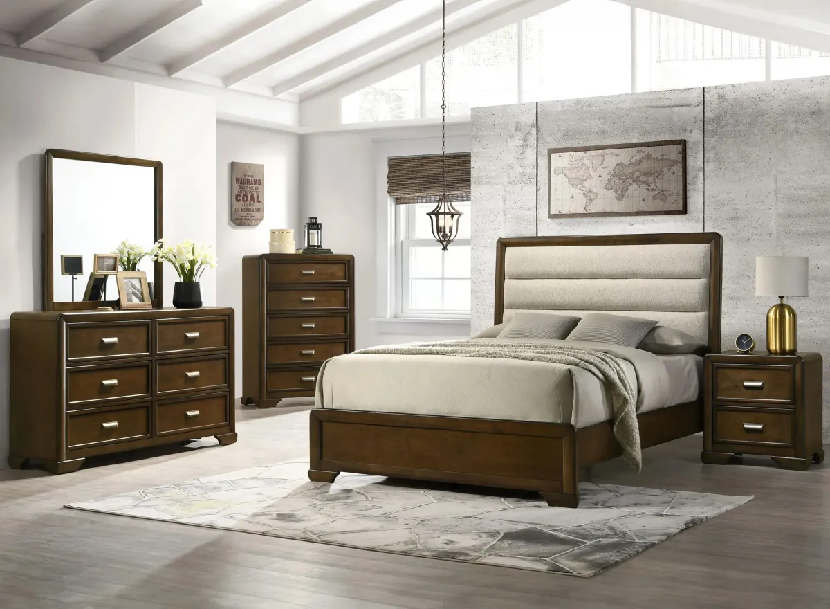 Coffield 5pc. Bedroom Set in Brown Cappucino by Crown Mark