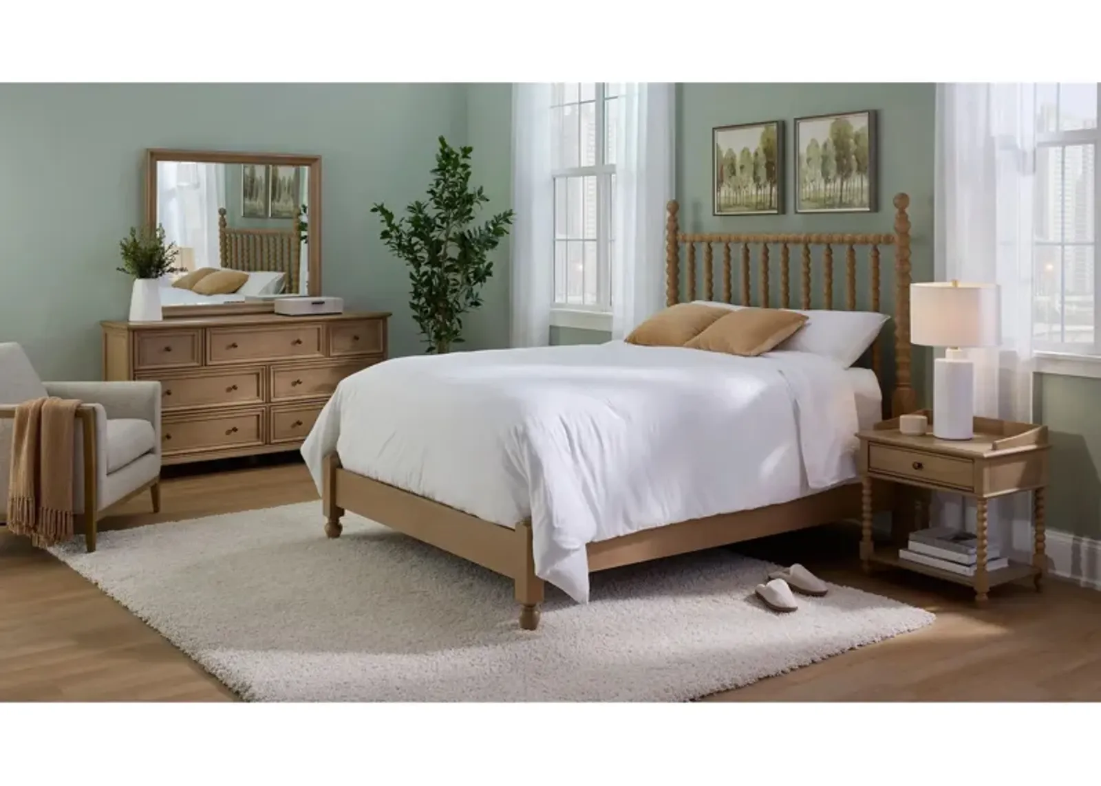 Joy 4pc. Bedroom Set in Brown by Bellanest