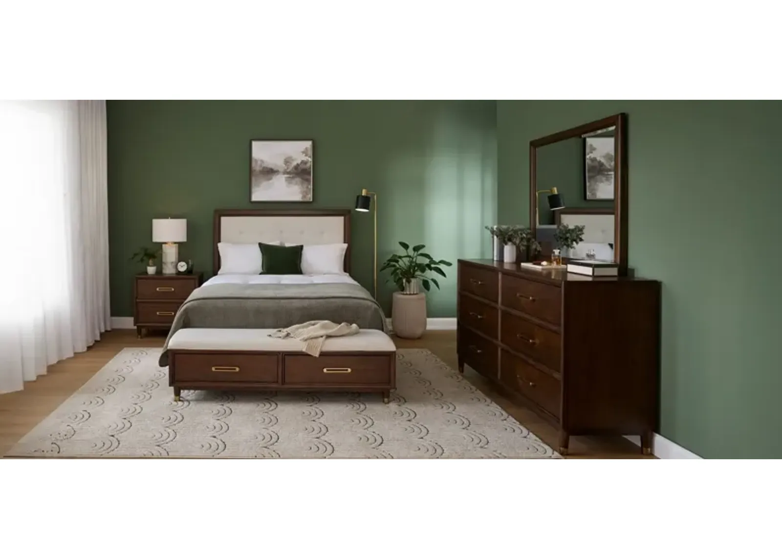 Lindsay 4-pc. Bedroom Set in Brown by Najarian