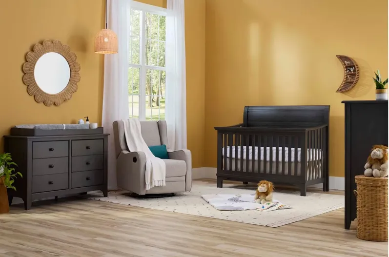 Henry Convertible Crib with Conversion Rails in Dusk by Westwood Design