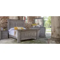 Terra 4-pc. Panel Bedroom Set in Gray by International Furniture Direct