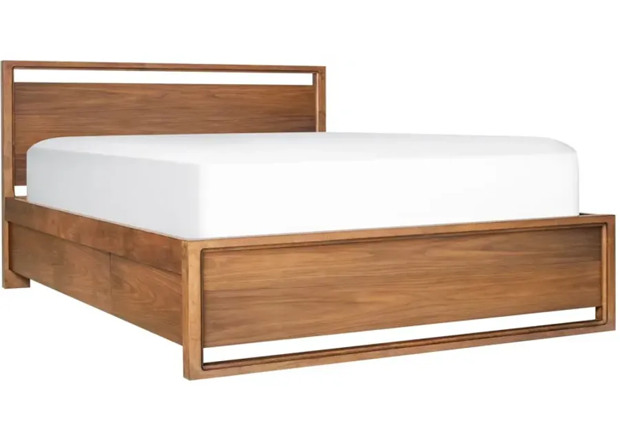 Aversa 1-sd. Storage Bed in Light Cherry by Bellanest