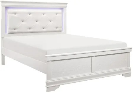 Whiting Upholstered Bed in White by Homelegance