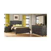 Zabela 4-pc. Panel Bedroom Set in Black Pine by Bellanest
