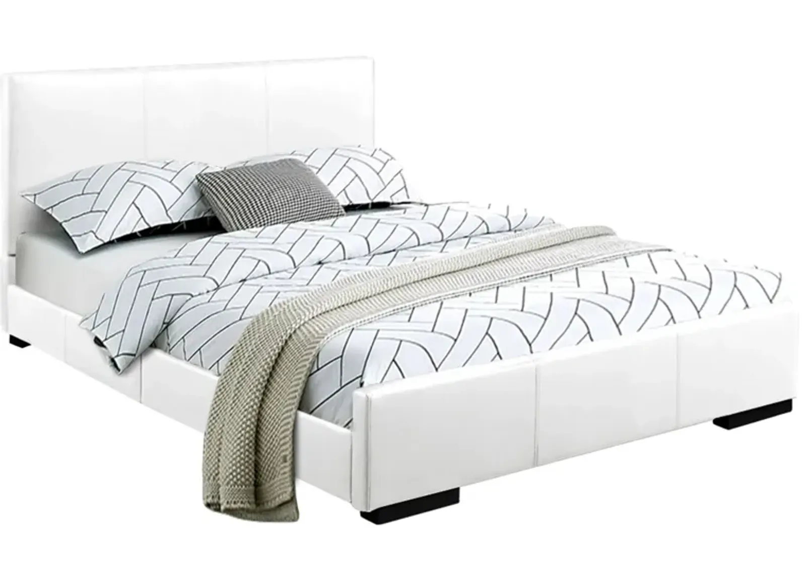 Abbey Platform Bed in White by CAMDEN ISLE