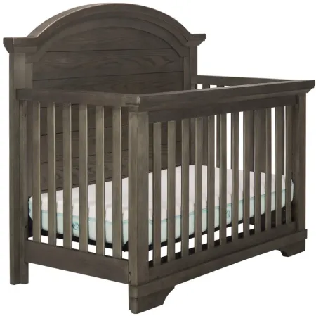 Carter Convertible Crib with Conversion Rails in Brushed Pewter by Westwood Design