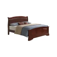Rossie Upholstered Panel Bed in Cherry by Glory Furniture