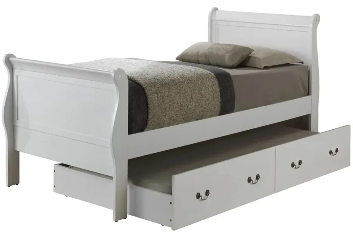 Rossie Trundle Bed in White by Glory Furniture