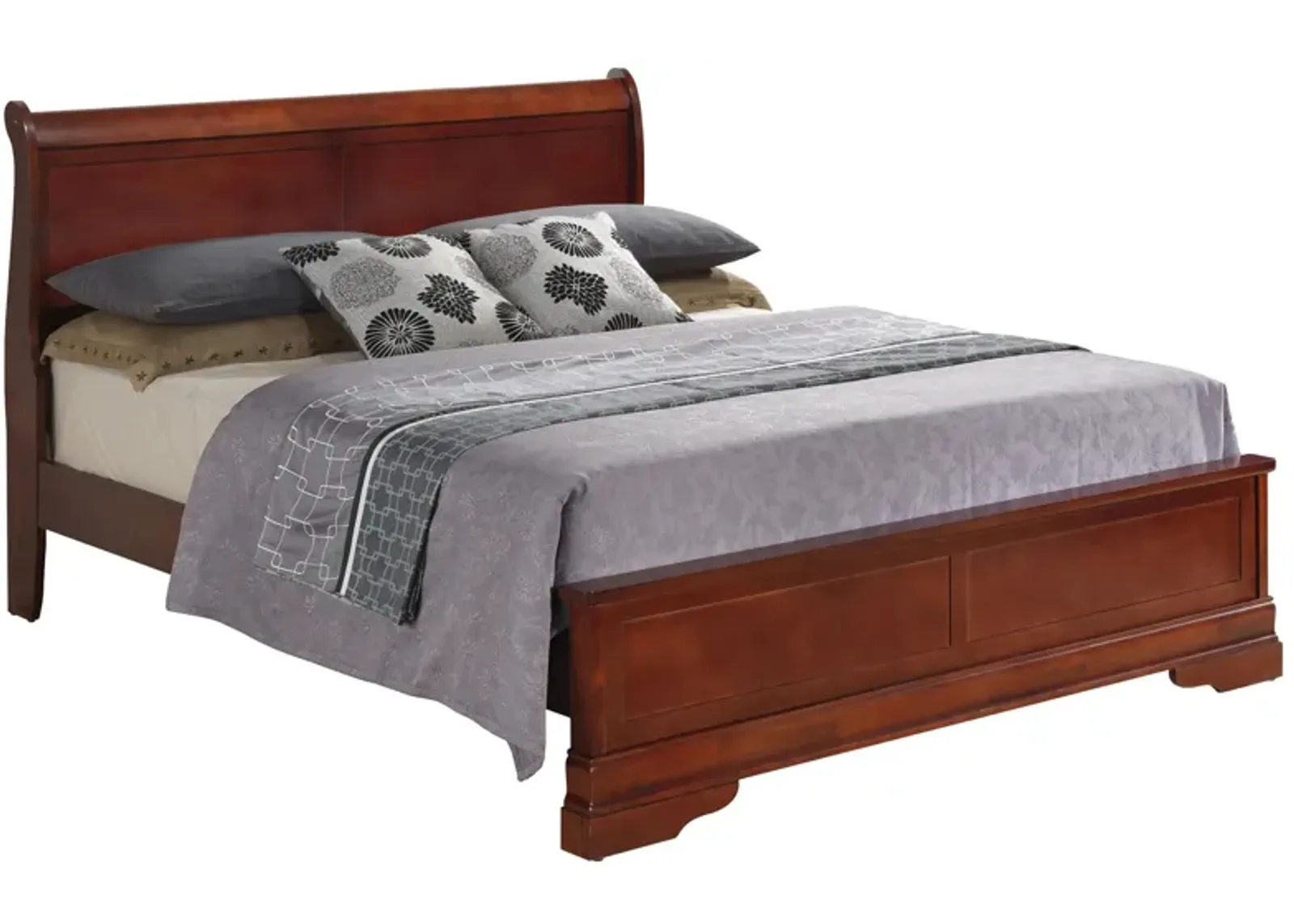 Rossie Panel Bed in Cherry by Glory Furniture