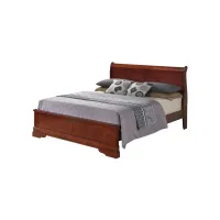 Rossie Panel Bed in Cherry by Glory Furniture