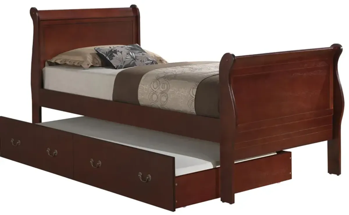 Rossie Trundle Bed in Cherry by Glory Furniture