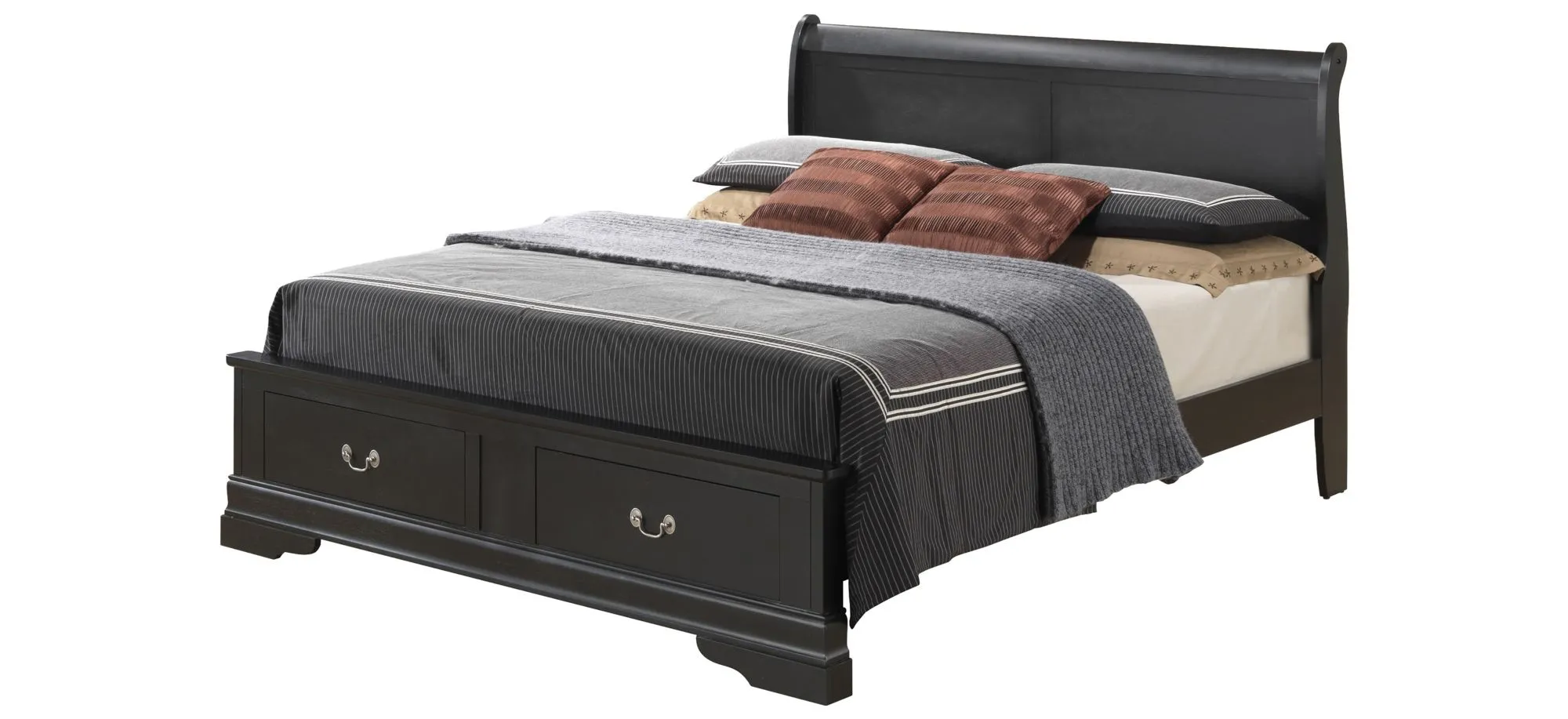 Rossie Storage Bed in Black by Glory Furniture