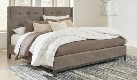 Wittland California King Upholstered Panel Bed in Brown by Ashley Furniture