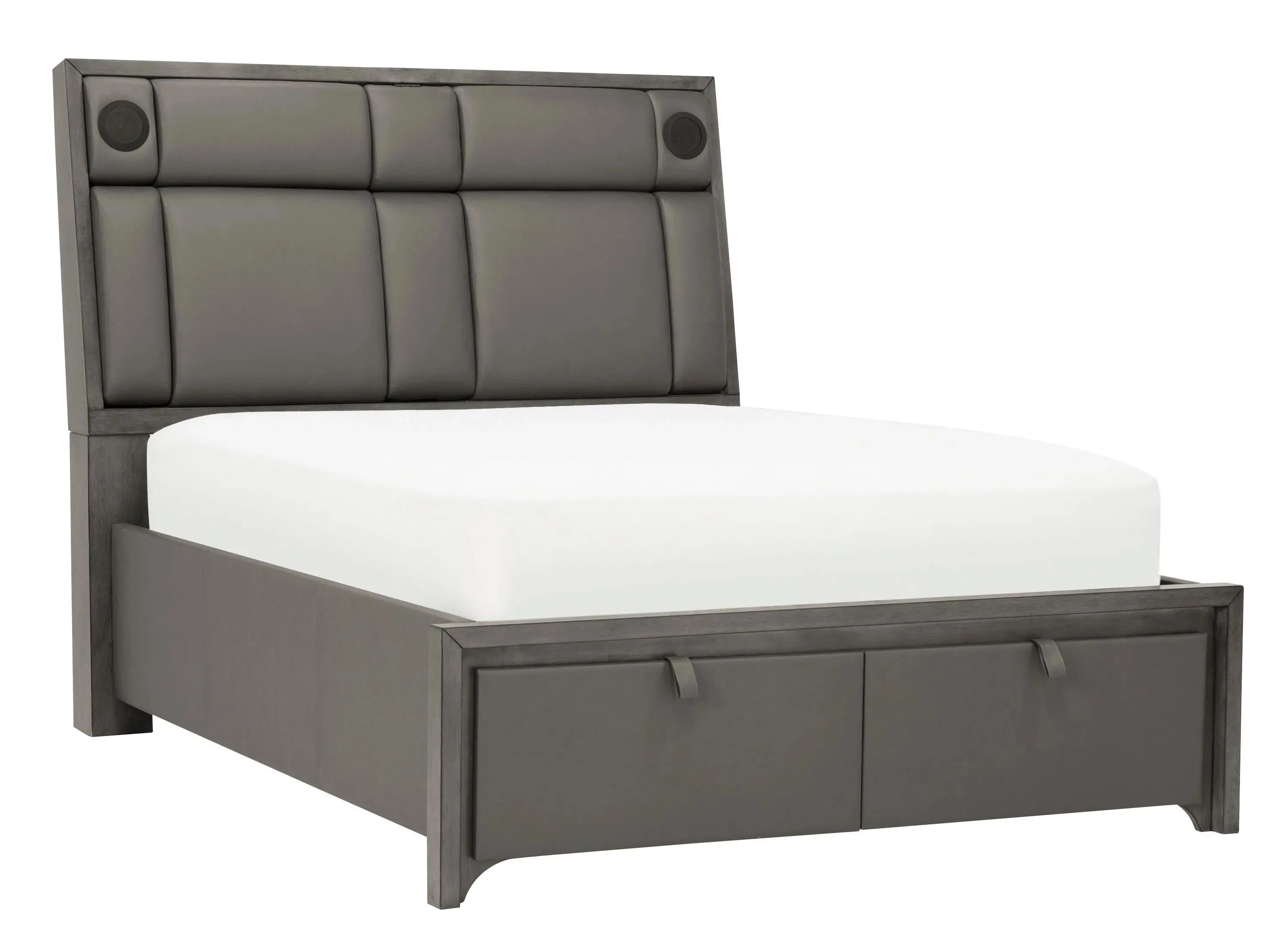 Orion Platform Storage Bed in Gray by Bellanest