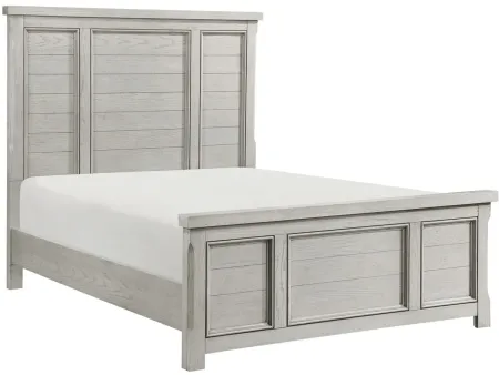 Oslo Panel Bed in Antique White by Homelegance