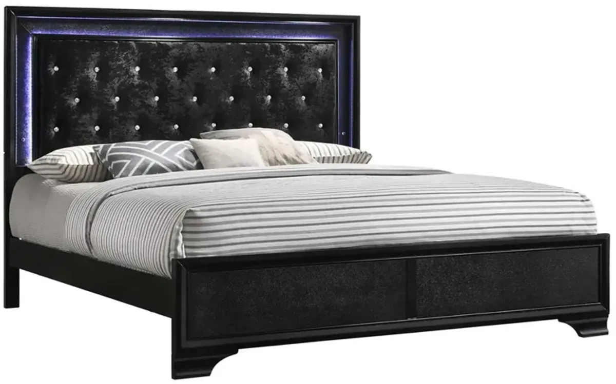 Micah Panel Bed in Black by Crown Mark