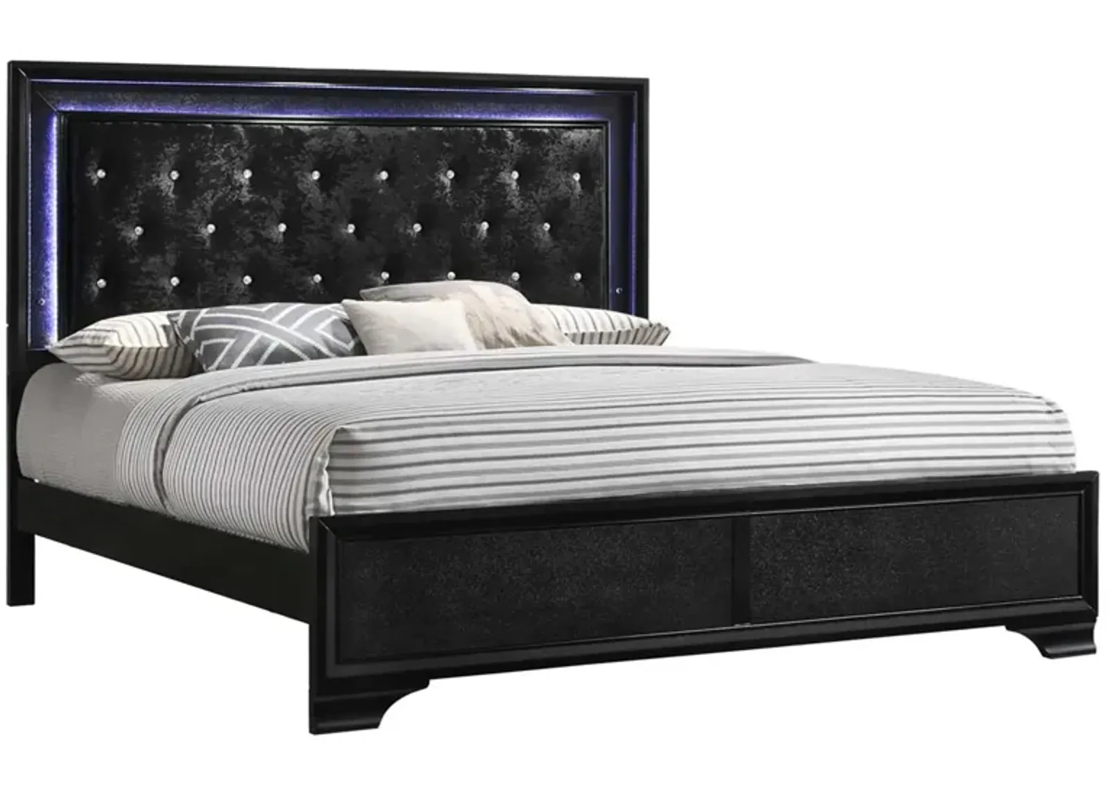 Micah Panel Bed in Black by Crown Mark