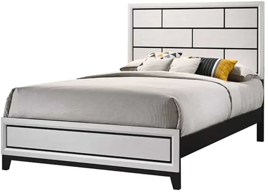 Akerson Panel Bed in White by Crown Mark