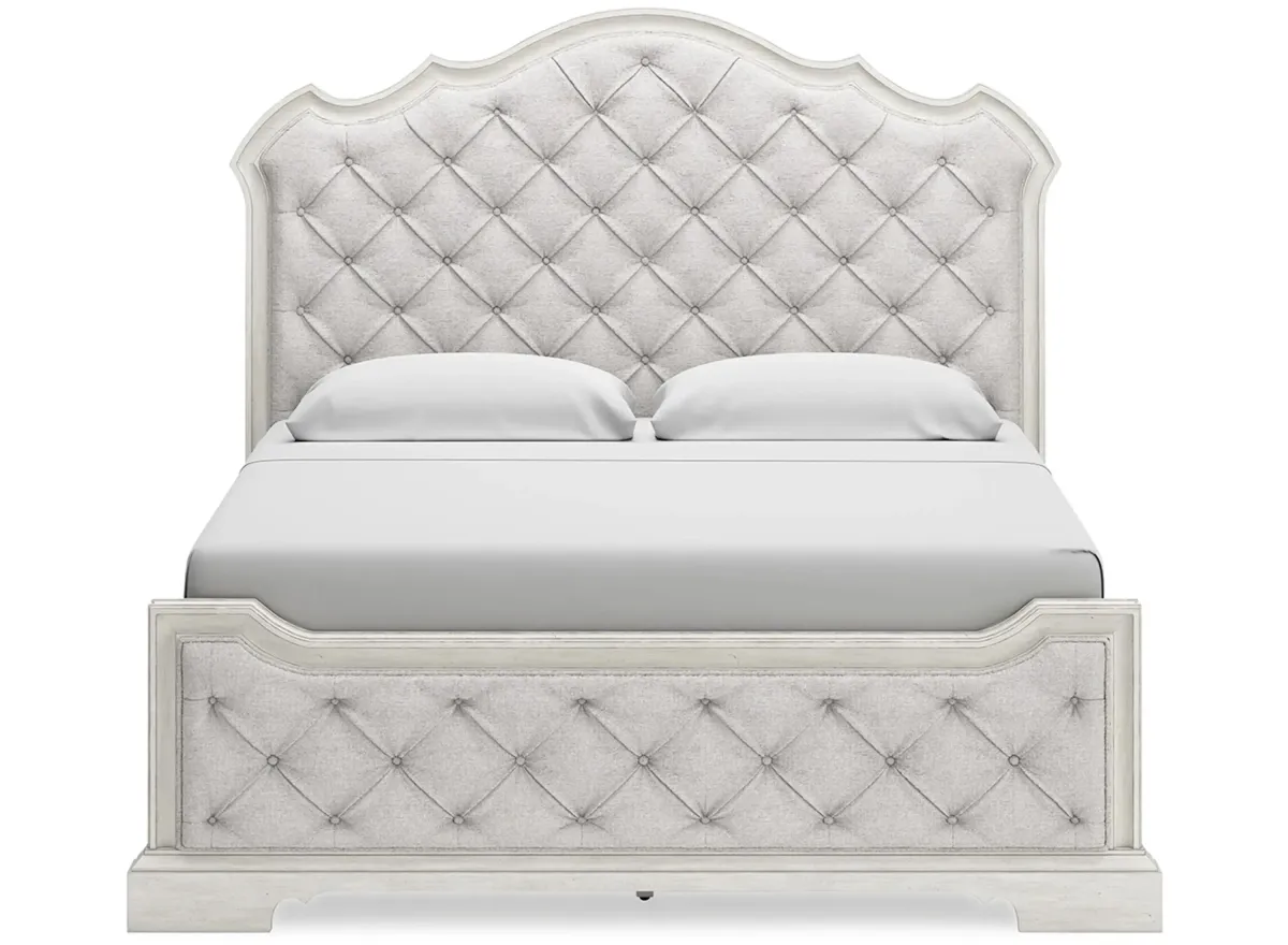 Arlendyne Upholstered Bed in Antique White by Ashley Furniture