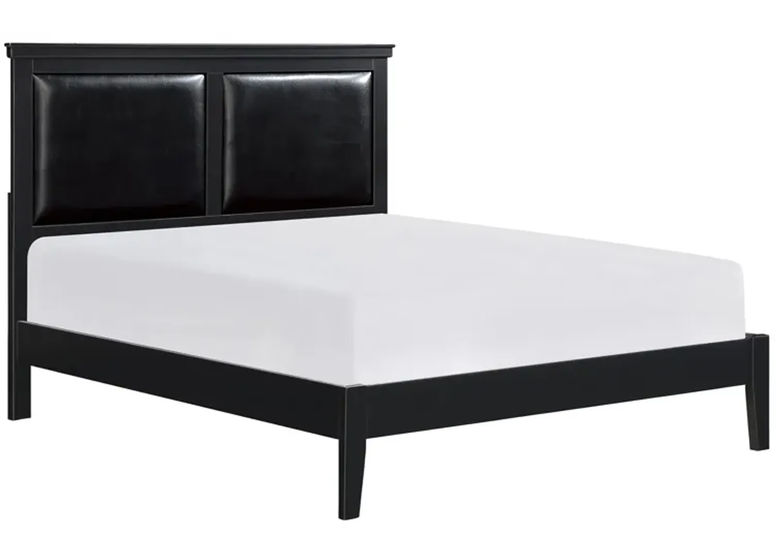 Place Upholstered Bed in Black by Homelegance