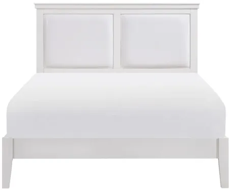 Place Upholstered Bed in White by Homelegance