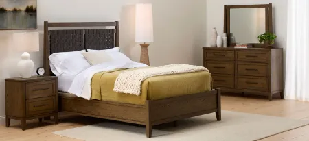 Oak Park 4-pc. Bedroom Set in Weathered Chestnut by Intercon