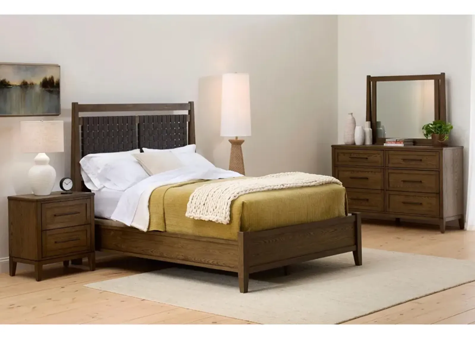 Oak Park 4-pc. Bedroom Set in Weathered Chestnut by Intercon